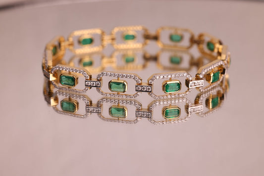 Diamond emerald bracelet