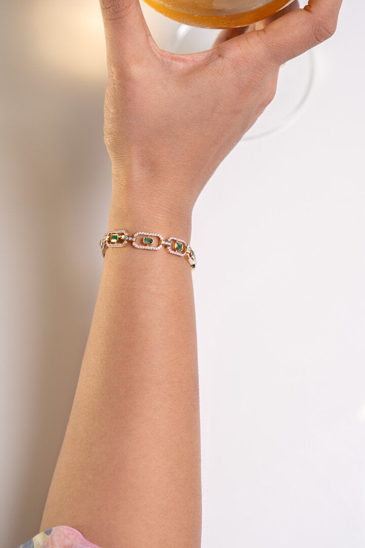 Diamond emerald bracelet
