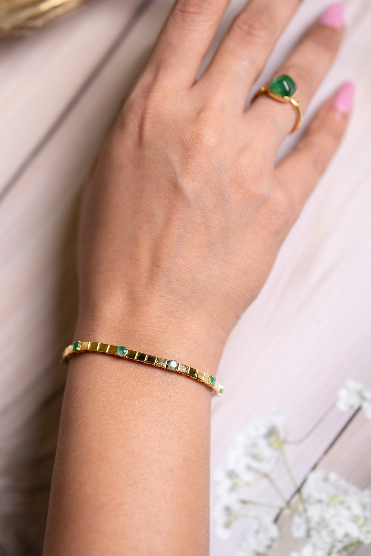 Cubix Emerald Bracelet