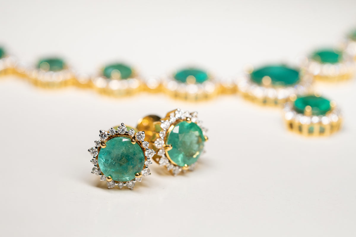 Emerald Aura Earrings