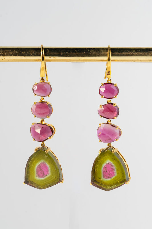 Blush Wood Drop Earrings