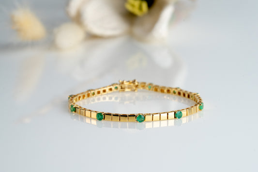 Cubix Emerald Bracelet