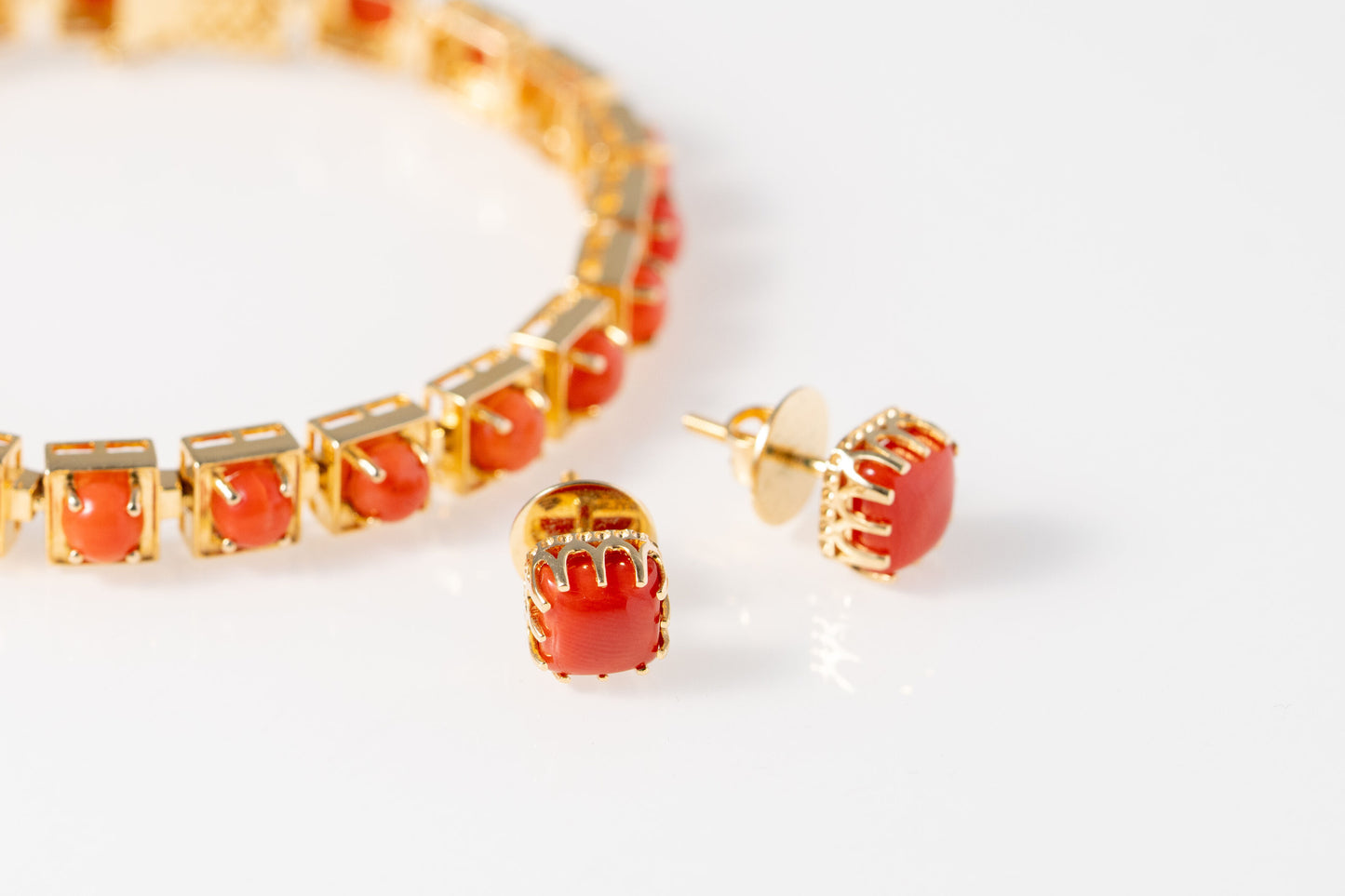 Coral earrings