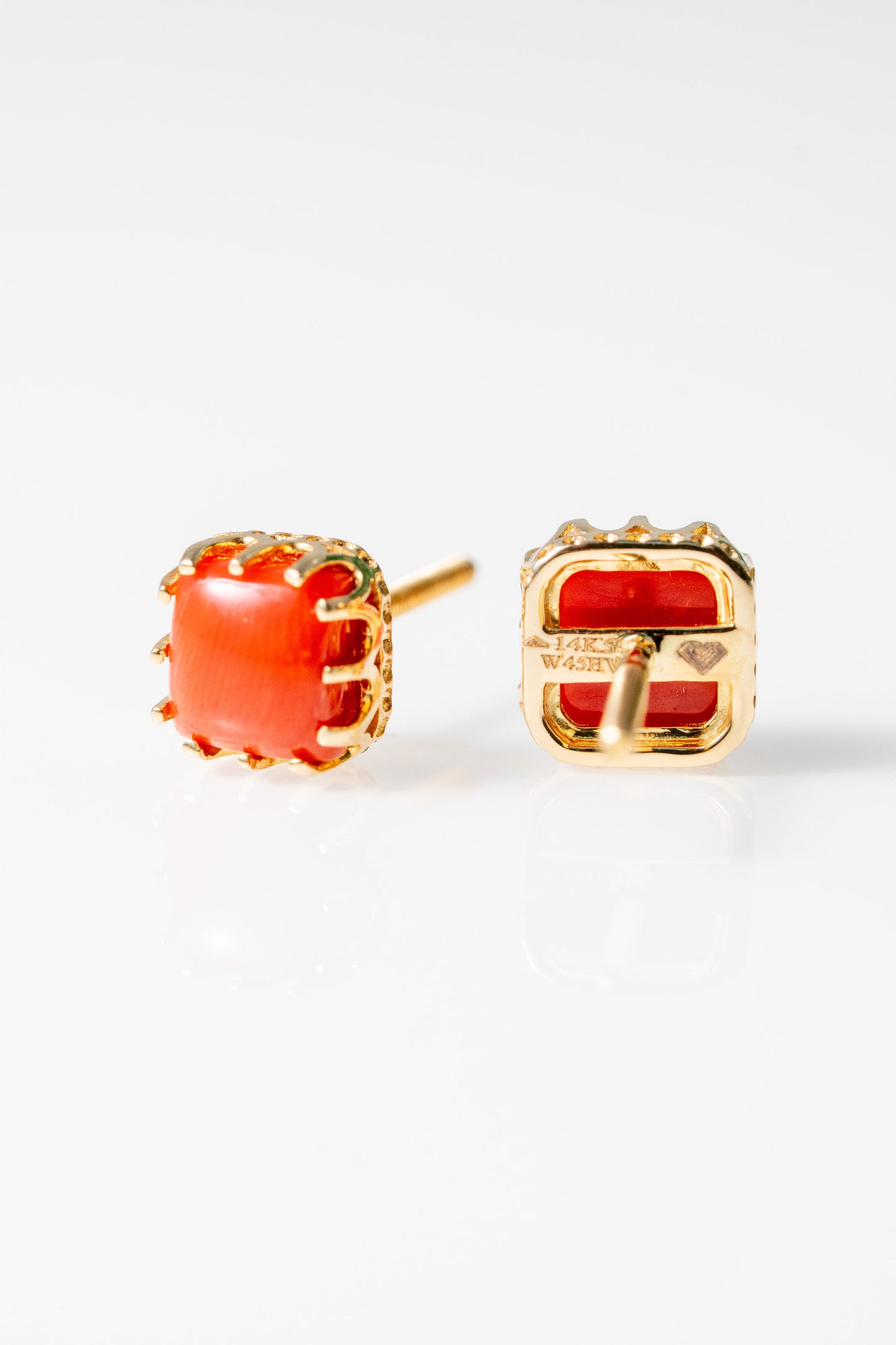 Coral earrings