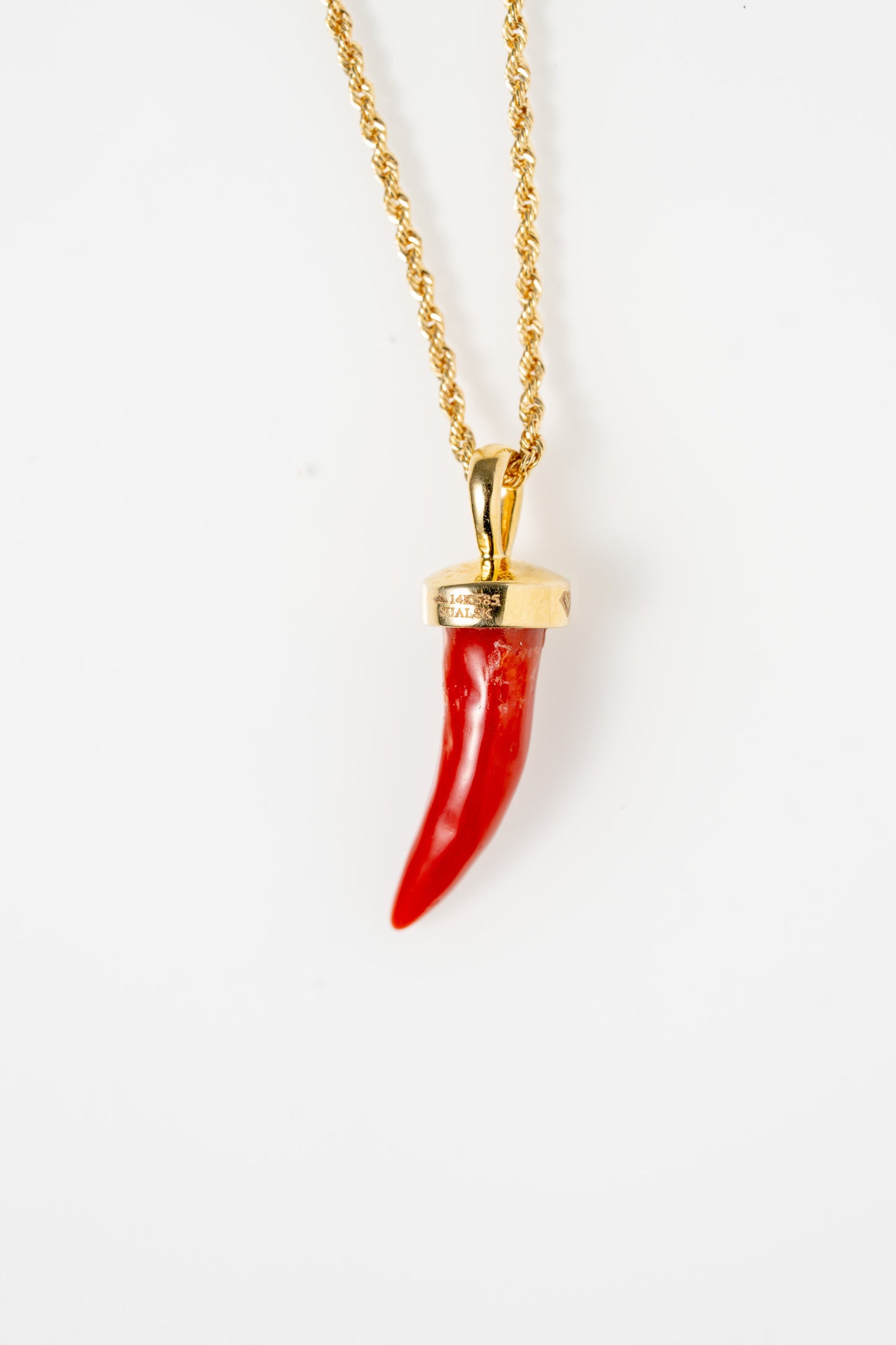 Coral Mirchi pendant