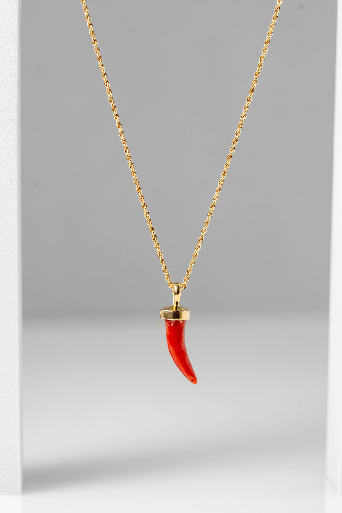 Coral Mirchi pendant