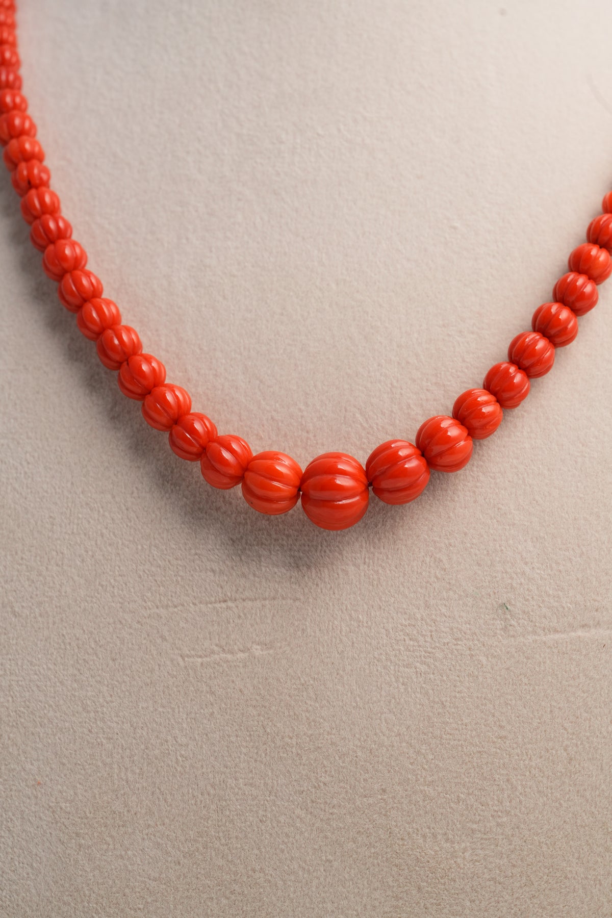 Italian Coral Bead Necklace