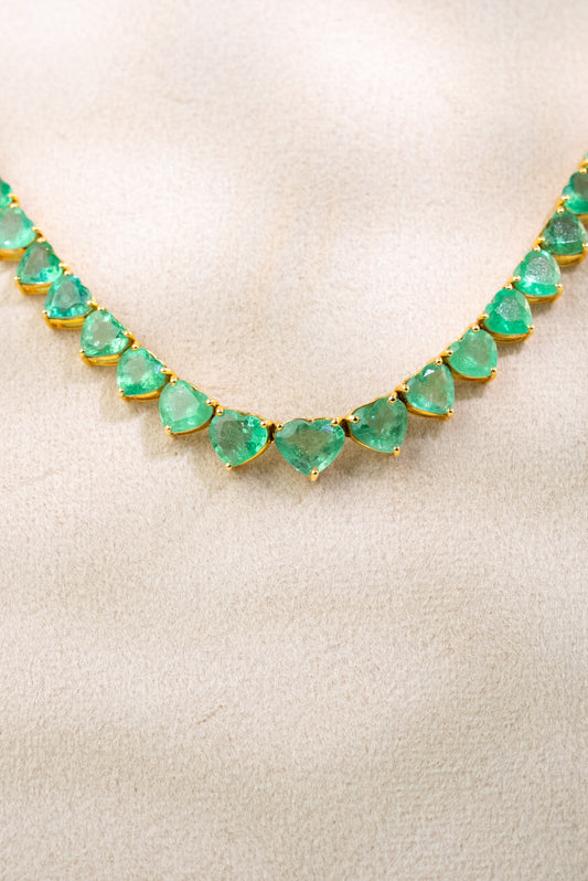 Amora Hearts Tennis Necklace
