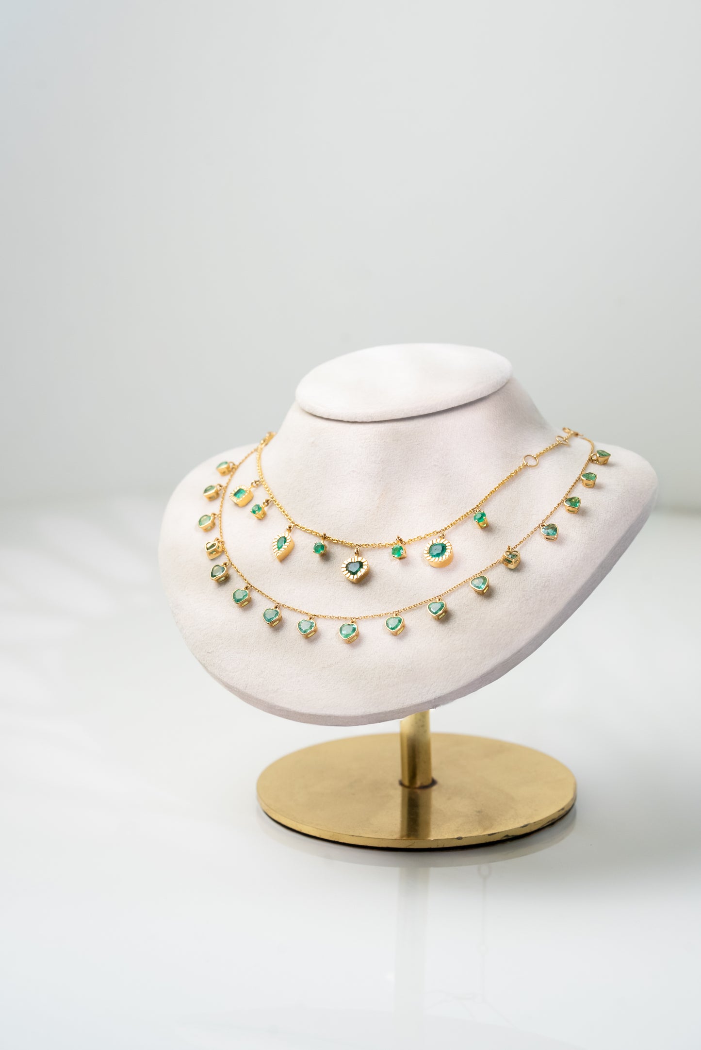 Emerald heart necklace