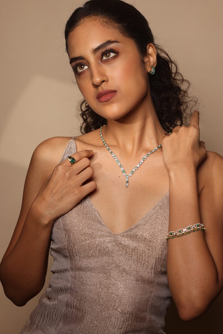 Diamond emerald bracelet