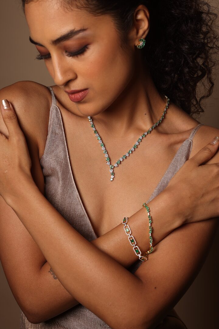 Diamond emerald bracelet