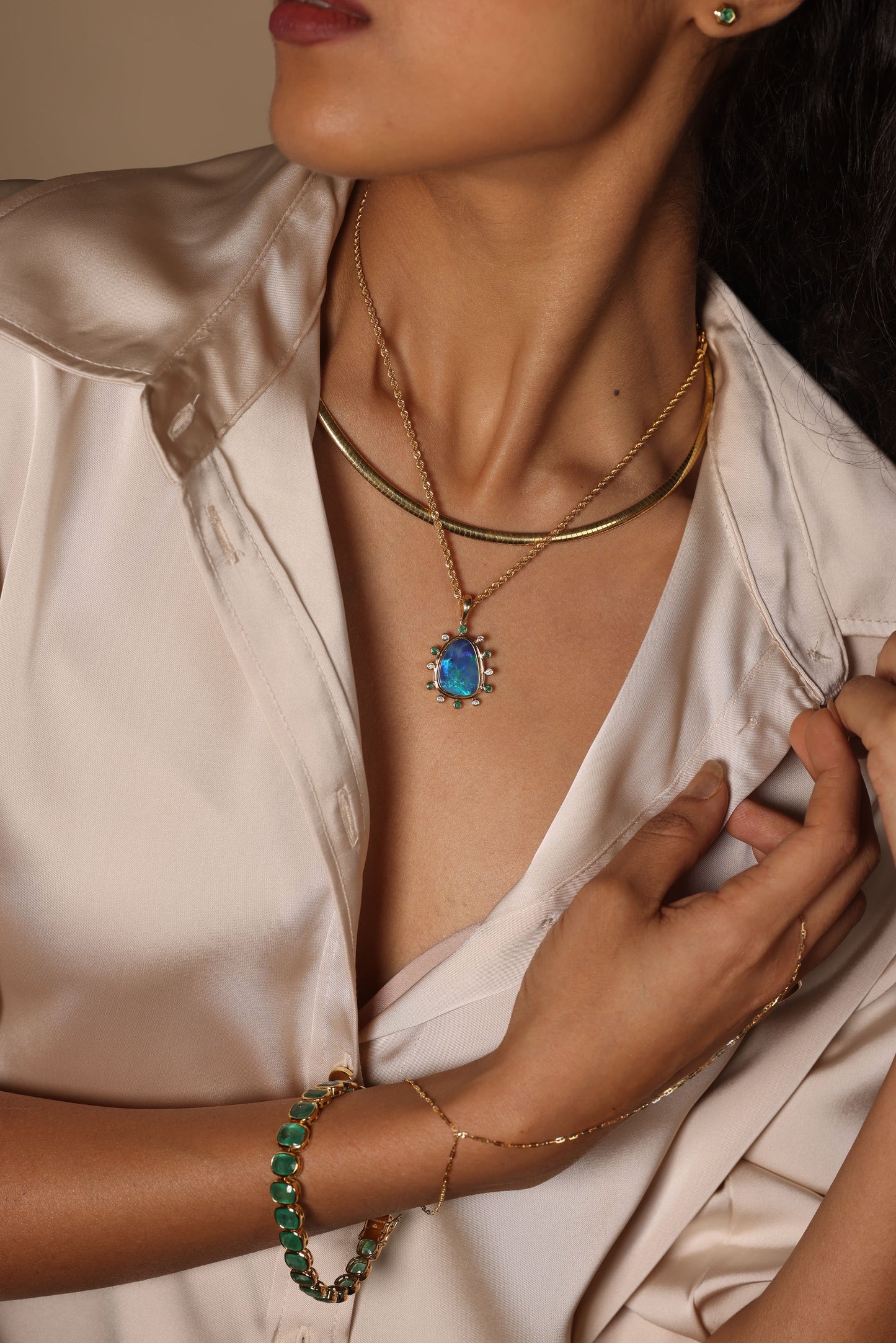 Night's End Opal Pendant