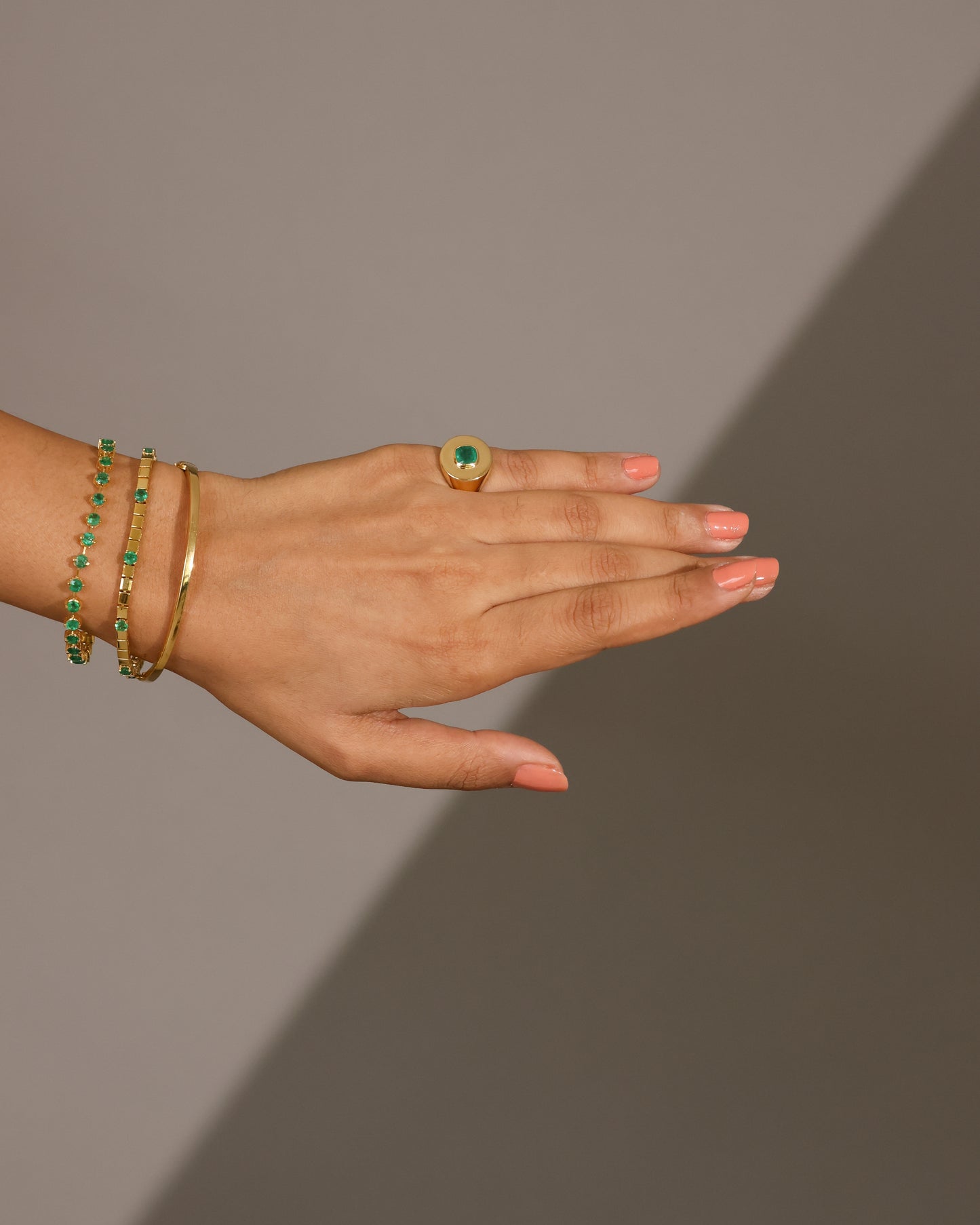 Signet Emerald ring