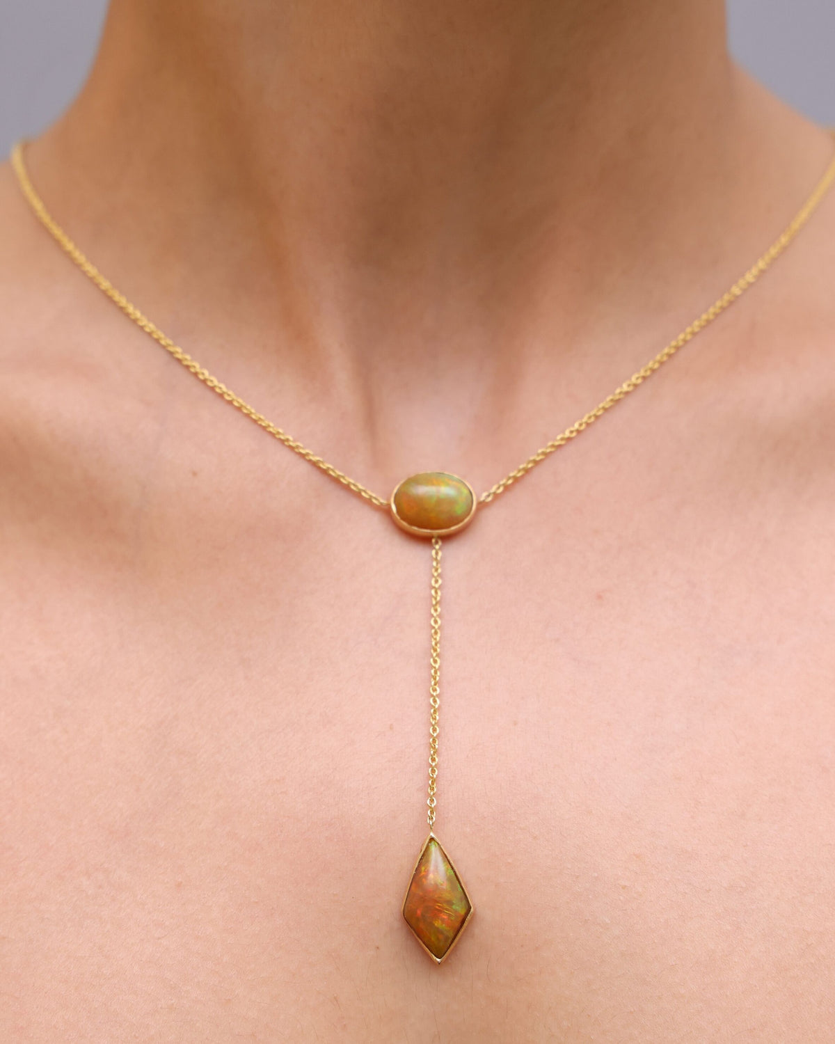 Opal Droplet Pendant