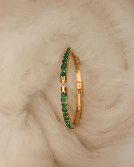 Orbit Emerald Cuff