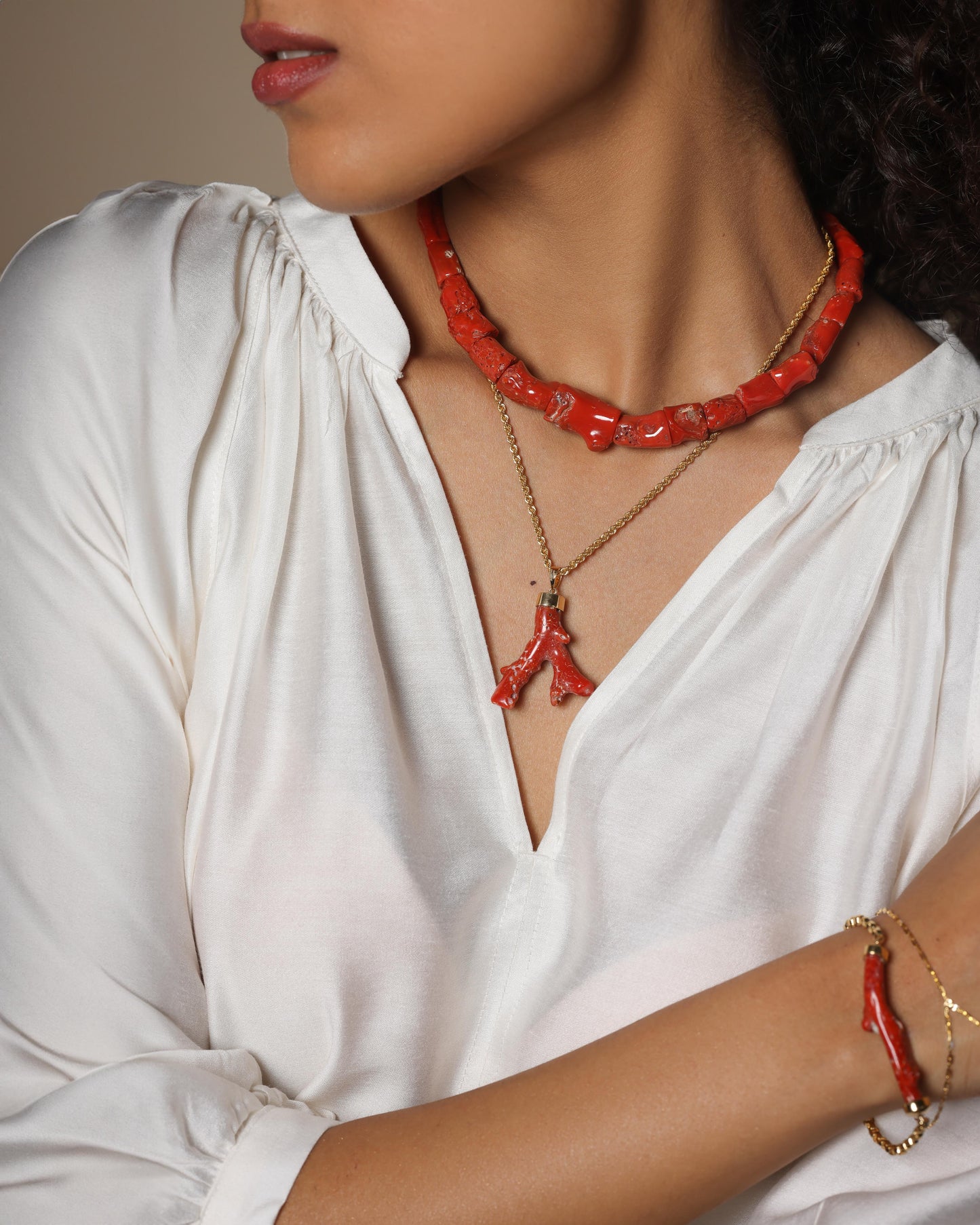Coral Antler pendant