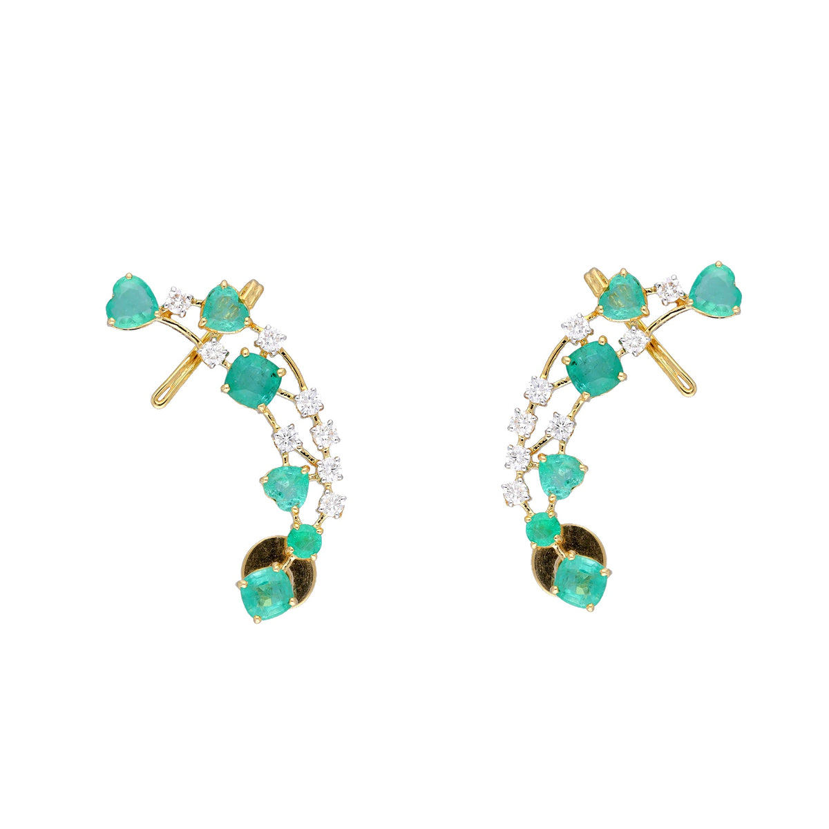 Emerald Ear Cuffs